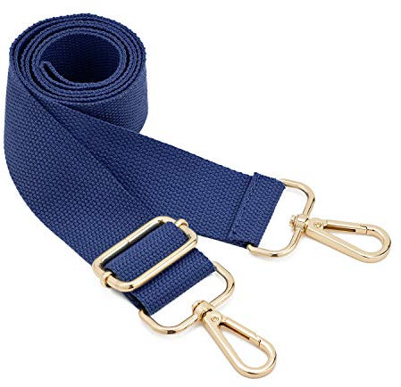 Breite Umhängetaschen Riemen,Verstellbarer Ersatz-Taschengurt mit Metall-Drehhaken Soft Canvas Handtasche Riemen Umhängetasche Gürtel Messenger Bag Changeable Strap for Crossbody Handtasche (blau)