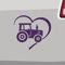 Herz Traktor Aufkleber -6 Größen 21 Farben- Landwirt Trekker Zugmaschine Love