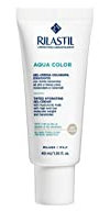 Rilastil Aqua Gel Crema Colorata Idratante, Idratazione 8h, Uniforma l'Incanto, Effetto Naturale, Light, Confezione da 40 ml