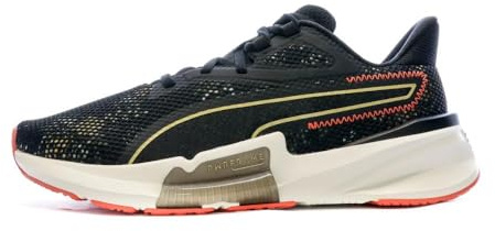 PUMA Damen Undefined x Frida Kahlo PWRFRAME TR Floral Damen Trainingsschuhe 38.5 Black Firelight Metallic Gold Orange Beige