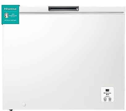 Hisense FT321D4AWLE - Arcón Congelador Horizontal, Cesta con Asa, Función Dual convertible en Modo Frigorífico, con 248 L de Capacidad Neta, Silencioso, Color Blanco