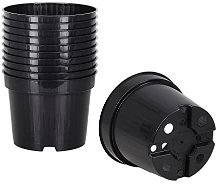 Pullmer Pots de Culture ø 9 cm, 10 Pièces, Pot de Fleurs Rond pour semis, pour semis ou boutures, Pots de Fleurs en Plastique, idéal pour Serre ou Jardin Potager (10,ø 9cm)