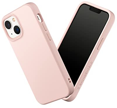 RHINOSHIELD Case Compatible with [iPhone 13 mini] | SolidSuit - Shock Absorbent Slim Design Protective Cover with Premium Matte Finish 3.5M/11ft Drop Protection Changeable Camera Rings - Blush Pink