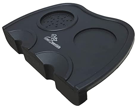 Coffee Tamper Mat, Silicone Powder Press Mat, 2 Holes, Coffee Espresso Machine Barista Tool Pad