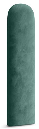 Muralo Panneau de rembourrage ovale - Pour tête de lit - Pour chambre à coucher, salon, lit - Moderne et luxueux - Couleur océan - 20 x 60 cm