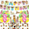 Golden Retriever Party Dekorationen Golden Retriever Geburtstag Party Zubehör beinhaltet Hund Geburtstag Banner Hängende Wirbel Kuchen Topper Cupcake Toppers Ballons
