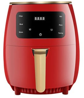 Home Smart Air Fryer, Frying French Fries, Steaks, Chicken Wings, Air Circulation Heating and Baking, Black/red (Color : Rosso)