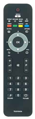 AULCMEET 242254902454 Telecomando Sostituzione per Philips LCD TV 19PFL3404/10 26PFL3405H/05 32PFL3405H/12 42PFL3604D/12 42PFL3605/12 19PFL3404D/12 19PFL3405/12 26PFL3405H/12 42PFL3604H/12