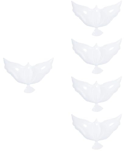 5st Luftballons in Vogelform Taubenballons Zum Ablassen Am Himmel Fliegende Taube Für Hochzeit Taube Ballon Feier Der Lebensdekoration Weiß Gedenken Banner Aluminiumfolie