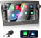 Autoradio für OPEL Zafira Corsa Vivaro Vectra Antara Sigum Combo Astra Meriva Kompatibel, Carplay Android Auto, 7 Zoll Touchscreen mit Radio Bluetooth/FM/AM/USB/DPS/RDS/Fahrzeugbild rückwärts - Grau