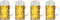 Cookinglife Jarra de cerveza Oktoberfest 1 litro - 4 piezas