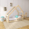 Need Sleep Hausbett Kinder Kinderbett 90x190 Bodentief mit Rausfallschutz Lattenrost Kleinkind Bodenbett Haus ab 2 Jahre Montessori Bett aus Holz Mädchen Junge Asymmetrisch