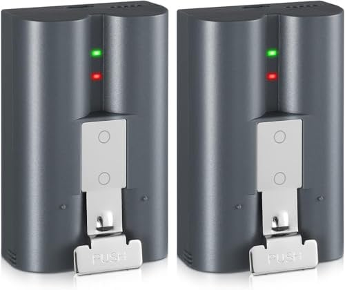 FPZMAS 2 Pack 6040mAh Rechargeable Battery Compatible with Ring-Video Doorbell 2/3/4, Video Doorbell 3 Plus, Stick Up Cam Battery (2nd & 3rd Gen) and Spotlight Cam Batteries