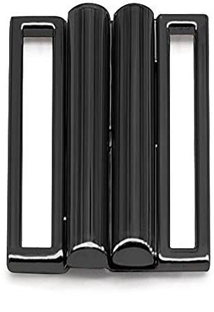 Jamsinmu Gocciolamenti di fibbie per diapositiva in metallo cursore cinghia rettangolo per accessorio clip a cinghia da donna fai -da -te Gun Metal 50mm 1pc