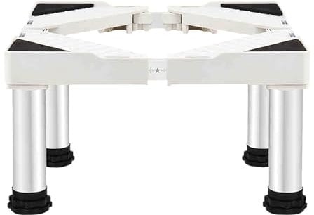 Verstellbarer Geräteboden mit 4 starken Füßen, multifunktionaler Boden für Trockner, Kühlschrank und Herde, verstellbare Länge 50 cm, 75 cm, Breite 42 cm, 65 cm, passend für Geräte mit einer Breite