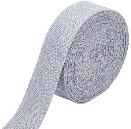 BENECREAT 10 m/10,9 Yards graues Fischgrätenband, 45 mm Baumwollgurtband Teppichbindungsbesatz Köperband zum Nähen Binden Geschenkverpackung DIY Basteln