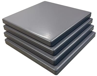 Old Stone 4-Piece Glazed Cordierite Pizza Stone Set, Four 7.5 inch Stones Form 15 x15 inch Baking Surface, Durable, Heat-Resistant for Oven & Grill