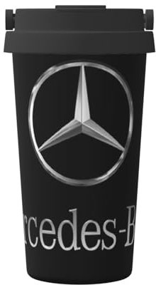 Mercedes Benz Isolierter Edelstahl-Reisebecher - 500 ml auslaufsichere Kaffeetasse, Heiß- und Kaltgetränkeflasche (personalisierter Druck erhältlich)