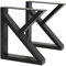 FUKEA Tischbeine Metall 2 Stück K Form Tischfüße Schwarz Tischgestell DIY Möbelfüße für Schreibtisch Couchtisch Esstisch Sitzbank B35 x H40 cm