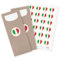 itenga 24x Bestecktaschen Pochetten aus Papier inkl. Serviette I Flagge Italien I 8,2 cm x 20,0 cm I geeignet für italienische Anlässe, Mottopartys,Geburtstage