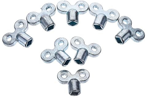 NUOBESTY 10pcs Radiator Keys Zinc Alloy Plumbing Wrench Socket Wrench for Bleeding Key for Radiators