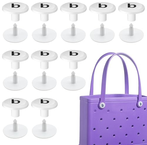 JMZLLRX 10 Stück Ersatznieten für Bogg Bag, Strandtasche Ersatzknöpfe für Strandtasche Gummi Tote Zubehör, Brief