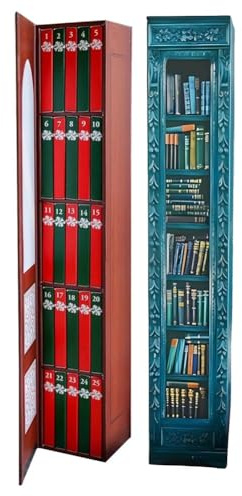 Sefdrert 2Pack Mini Book Ornament Advent Calendar, Christmas Advent Calendar with Book Gift, Advent Calendar