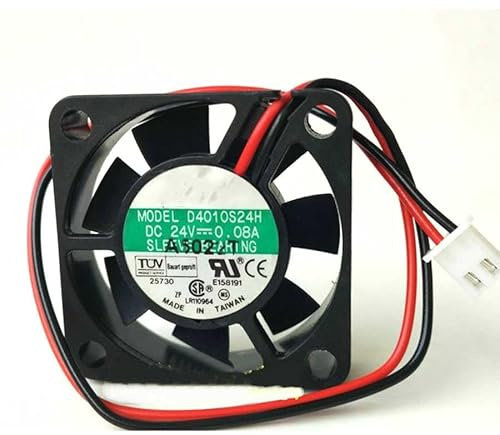 Ventilateur de refroidissement à 2 fils D4010S24H 40 x 40 x 10 mm 4 cm 24 V 0,08 A