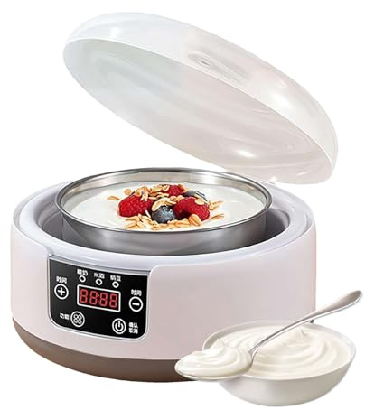 Joghurtmaschine - Kleines Joghurtgerät Mit Einstellbarer Zeit & Temperatur,Automatische Eismaschine - Für Küche Haushalt Kochen Parfait Käse Cone Camping Party