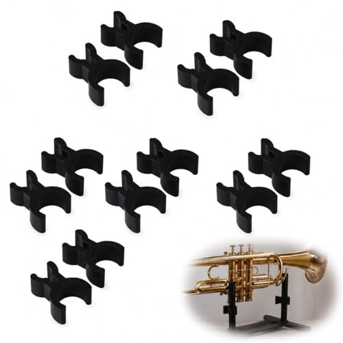 10 Stück Notenleier-Clips für Trompete, ABS-Kunststoff-Notenhalter für Blechblas- und Blasinstrumente, Marschband-Musikpartitur-Zubehör für Posaune und Waldhorn
