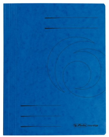Herlitz Schnellhefter A4 Karton, gefaltet, blau, 10 Stück