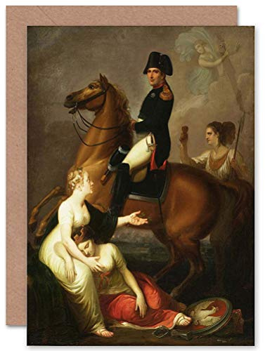 Wee Blue Coo PAINTING ALLEGORY POLAND PESZKA NAPOLEON BONAPARTE ART GREETINGS CARD