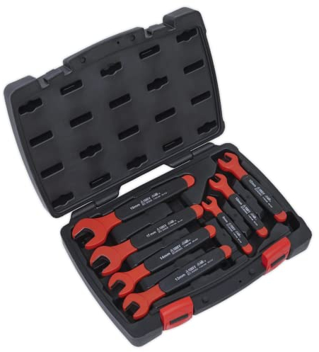 Sealey AK63171 VDE geprüfter isolierter Maulschlüssel-Set, silber, 7-teilig