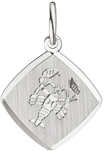 Anhänger Sternzeichen Krebs aus 925 Silber Rhombus teilmattiert rhodiniert