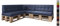 sunnypillow Palettenkissen Kaltschaum Palettenauflage Palettenpolster Palettensofa Sitzkissen Rückenlehne gesteppt 8er Set Cobalt