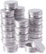 BENECREAT 24 Stücke 10ml Aluminium Zinn Gläser, Runde Aluminium Blechdosen Kosmetische Behälter mit Schraubdeckel Deckel für DIY Handwerk Salve Kerze Reise Speicher-Platin