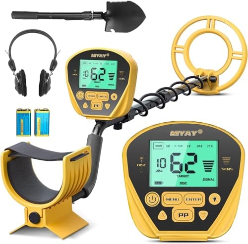 Metal Detector Professionali - Metal Detector per Adulti e Bambini con Display Retroilluminato, Bobina di Ricerca Impermeabile da 10, Lunghezza regolabile, 5 Modalità Professionale