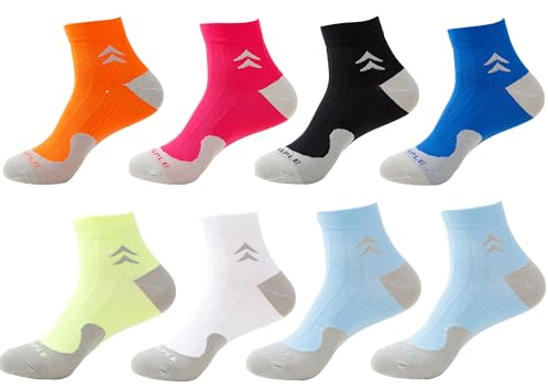 Tlynsnil Kompressionsstrümpfe für Damen und Herren 8 Paar, Kompressionssocken, Sportsocken, Plantarfasziitis, Fußgewölbeunterstützung,Laufen, Fitnessstudio, Anti-Müdigkeit