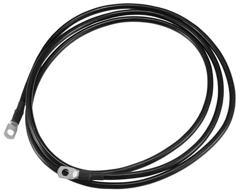 A ABSOPRO 6 AWG Battery Cable Stronger 213cm 7FT 6 AWG Gauge Car Battery Inverter Cable with 5/16 Inch Lugs Pure Copper Black