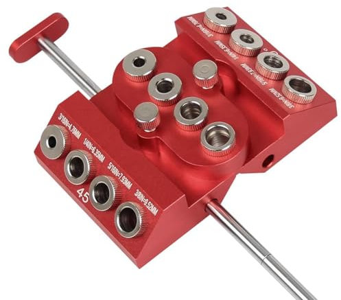 Fowecry 30 45 90 Degree Angle Drill Guide Jig Drill Block for Straight Angled Holes with Detachable Drill Positioning Bar 1 Pcs