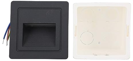 Riuulity LED-Stufenleuchte für Lampe, Wandeinbauleuchte für Quadratische Eckleuchte, Runde Treppe, IP65, Landschaftsleuchte, Treppenlicht, Fußleuchte für 3000 K Stufenleuchten