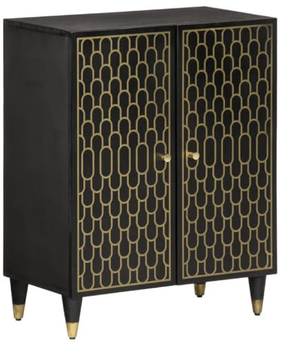 vidaXL Beistellschrank, Sideboard mit Stauraum Eisenbeine, Kommode für Wohnzimmer Schlafzimmer, Anrichte, Retro-Stil, Massivholz Mango