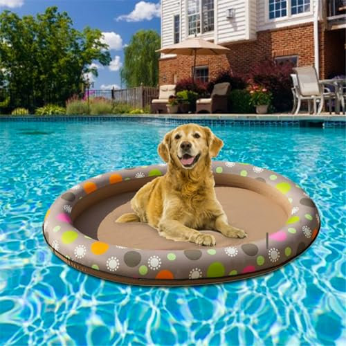 Balsa flotante para perros, piscina inflable para mascotas, balsa flotante a prueba de arañazos y mordeduras, hamaca inflable para perros, cachorros y gatos