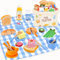 Picknick Kinder Set mit Decke Teeservice, Spielküche Zubehör, Montessori Spielzeug ab 1 2 3 Jahre, Kinderküche Zubehör Holz, Tee Set mit Dessert Outdoor Spielzeug Geschenk für Jungen Mädchen