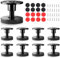 YMTWSRY 8 PCS Adjustable Feet for Furniture, Carbon Steel Furniture Feet Black Cabinet Legs 27-40 mm Levelling Feet Table Leg Extenders for Chair Table Sofa