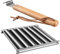 Wurstroller Grillgestell für Outdoor Aktivitäten Hot Dog Halter mit Holzgriff für Picknick Camping Gartenpartys und Gleichmäßiges Erhitzen für Mehrere