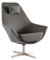 Miliboo Design-Sessel Polyester Dunkelgrau Aluminium-Sternfuß Amadeo