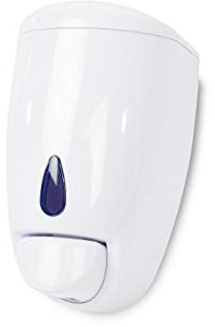 Quicky Seifenspender aus Kunststoff, nachfüllbar, weiß, 500 ml, 95 x 85 x 160 mm, 1er Pack (1 x 1 Stück)