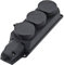 InterBär 9006-004.01 Steckdosenleiste 3fach Schwarz ohne Stecker 1St.