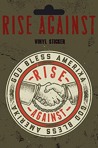 empireposter Rise Against - Shaking Hands - Sticker Aufkleber - Größe Ø9 cm